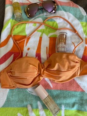 Orange Bandeau Bikini Top - Victorias Secret twist bandeau top